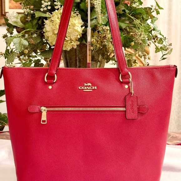 Coach Handbags - Coach “Gallery” Red Tote Bag